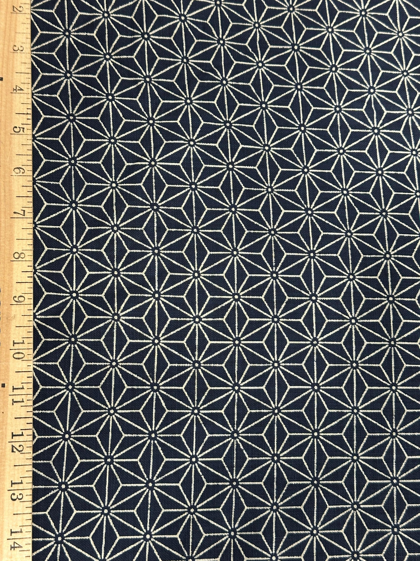 Sevenberry Cotton Print - Asanoha Indigo