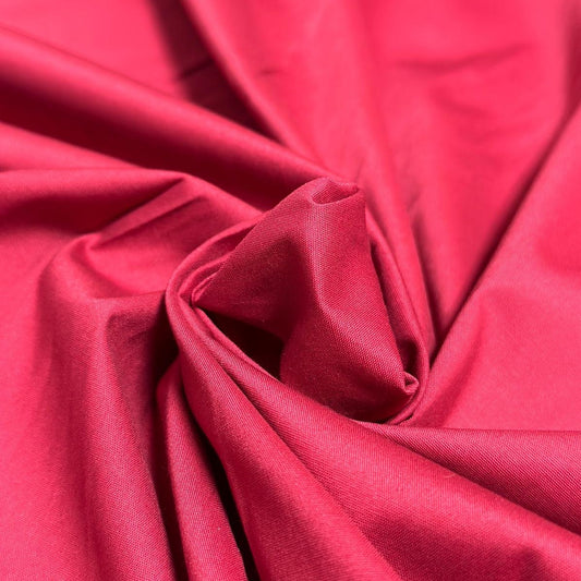 Stretch Poplin - Cherry Red