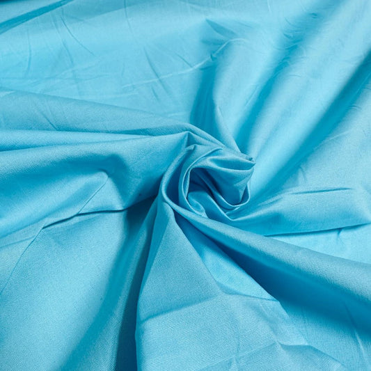 Stretch Poplin - Aqua
