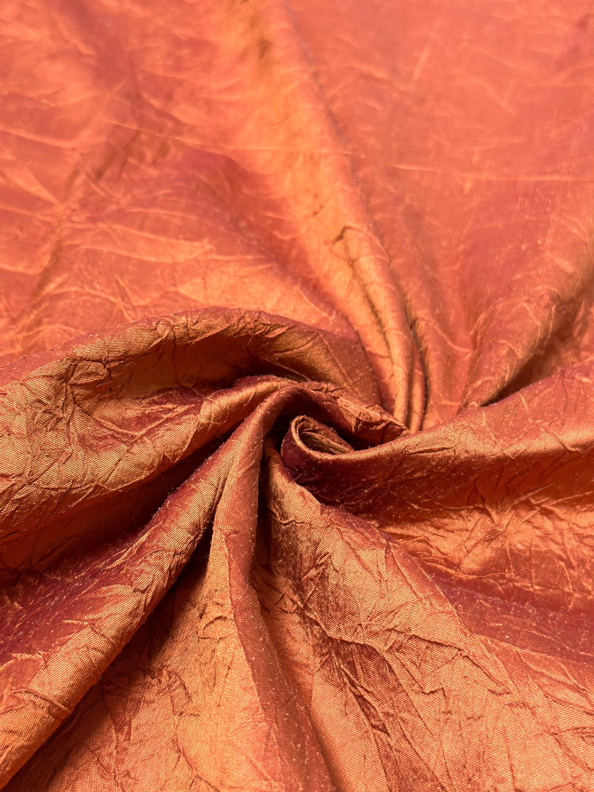 Crushed Silk - Rust Orange