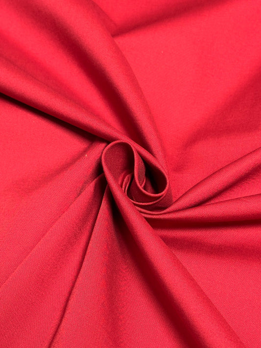 Stretch Poplin - True Red