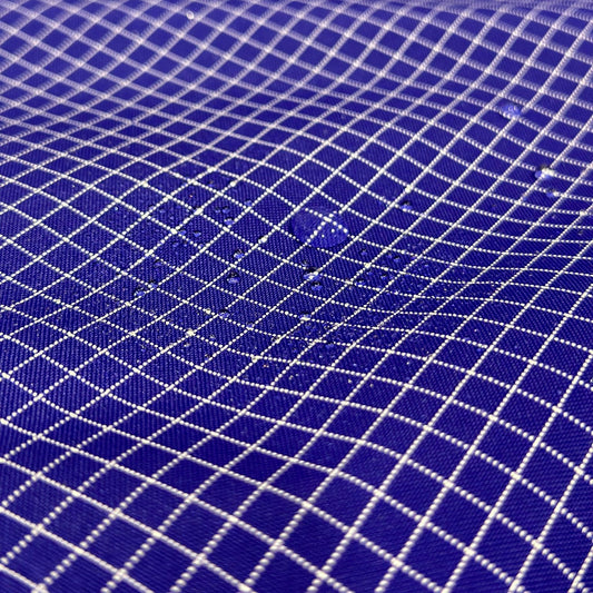 Nylon Ripstop PU Coated - Blue/White