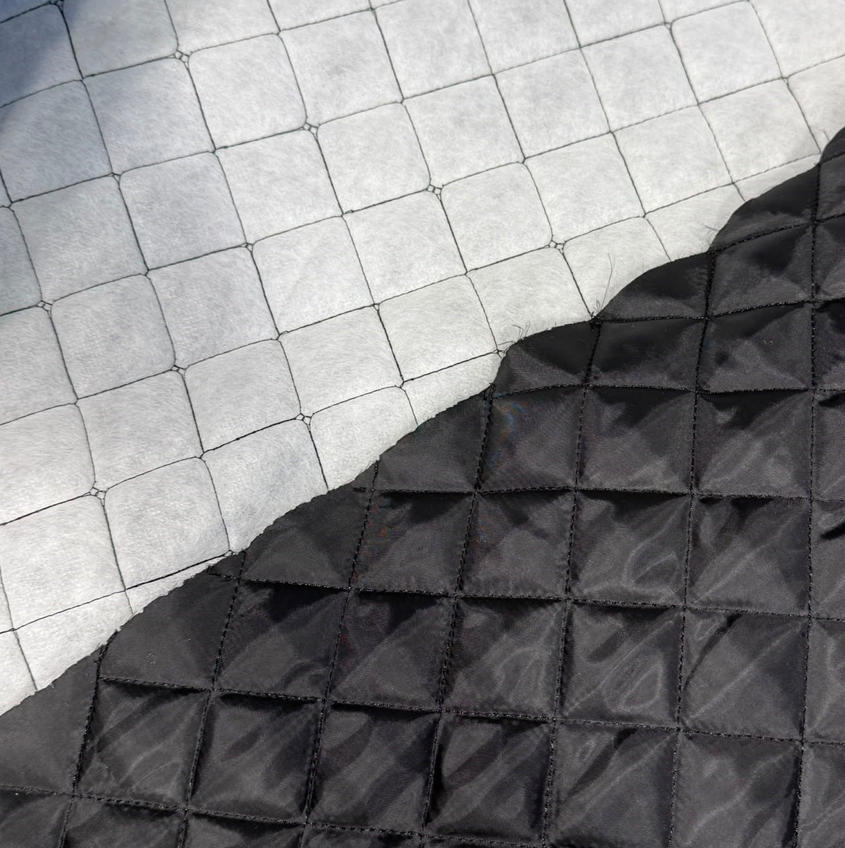 Poly Quilted Lining - Black 60"