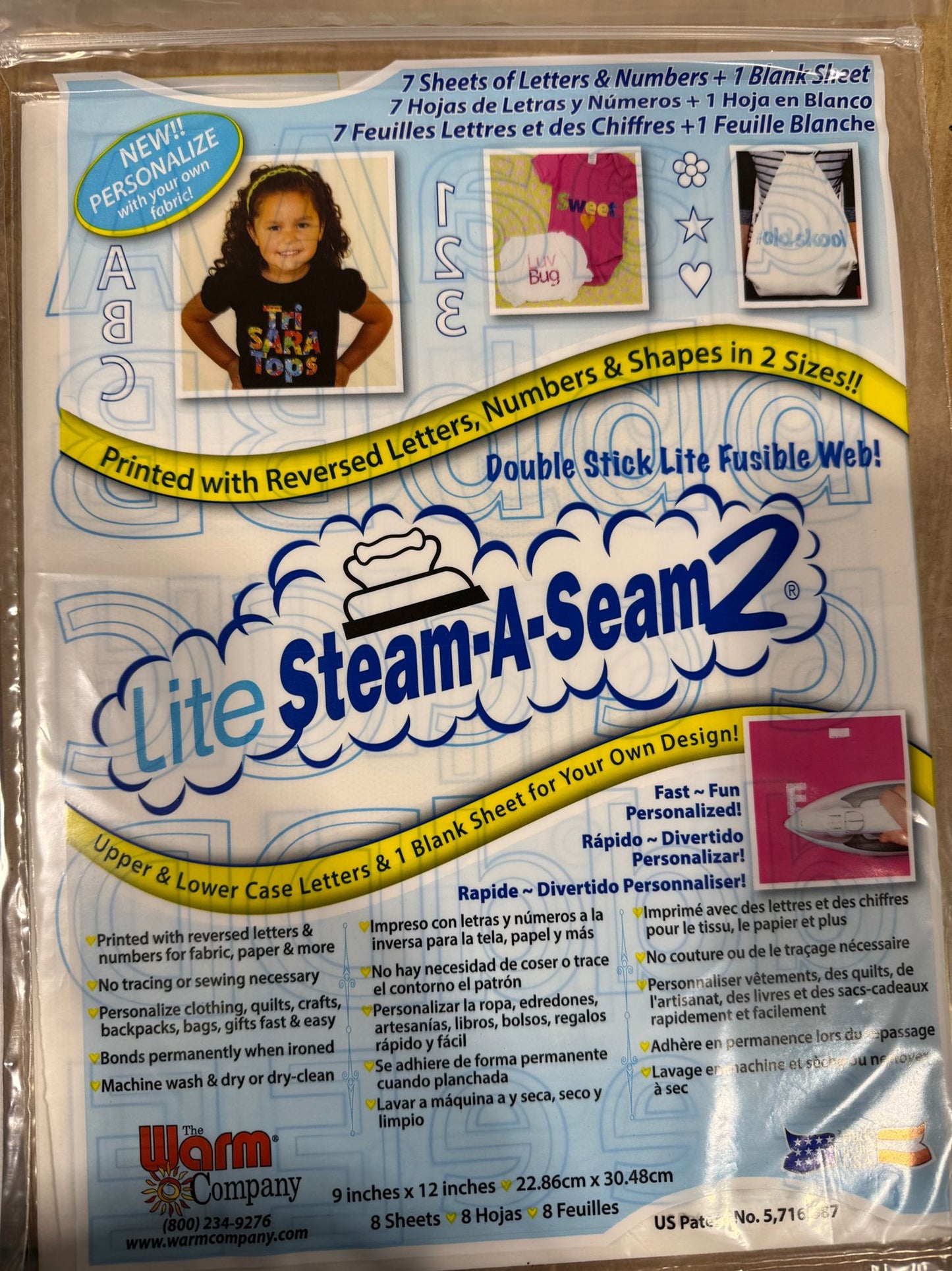 Steam-A-Seam 2 (Lite) - 9" x 12" Sheets