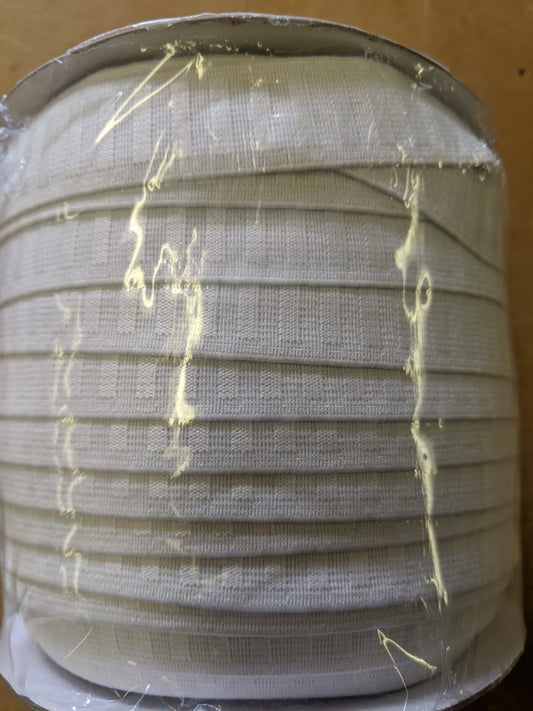 Non-Roll Elastic 1" White- Roll/Bundle