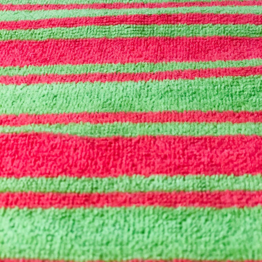 Printed Micro Terry Towel - Stripe