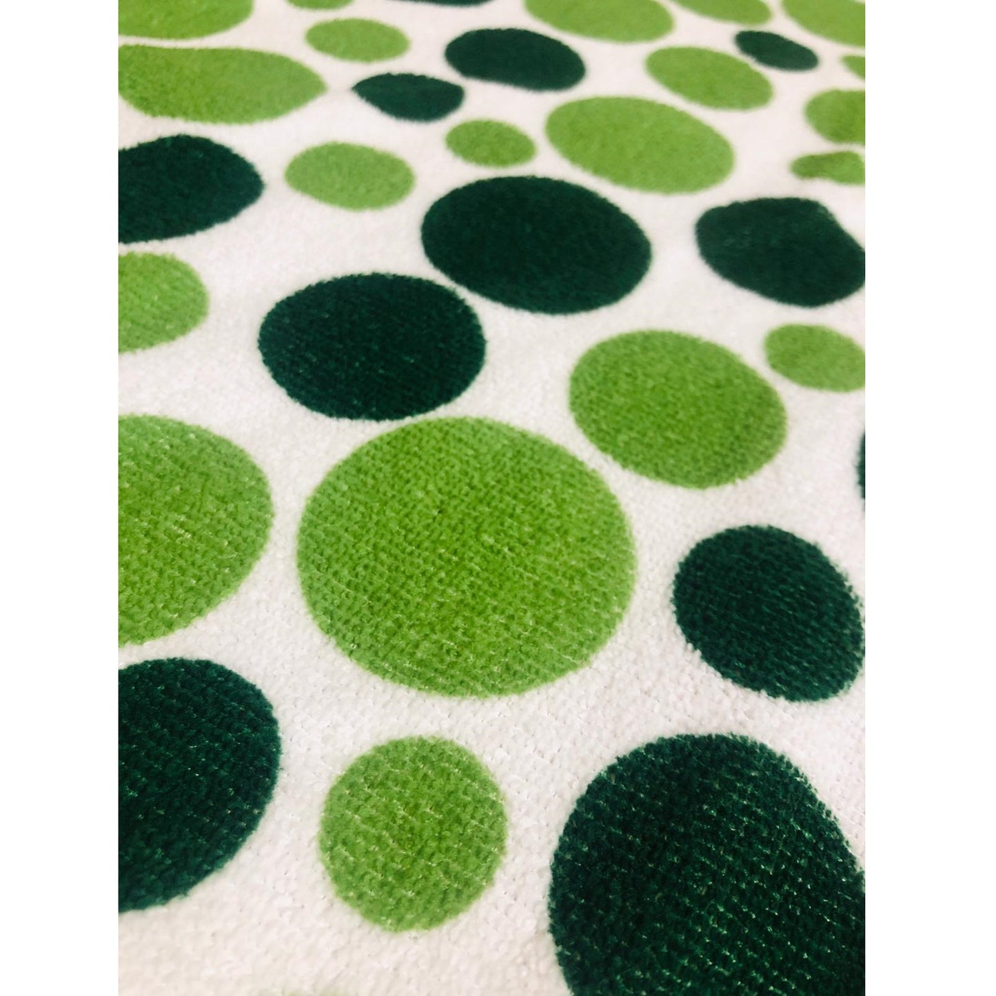 Printed Micro Terry - Green Dots
