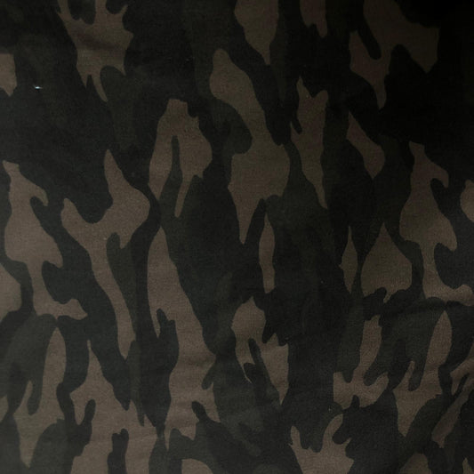 Sevenberry Cotton Print - Camo Black