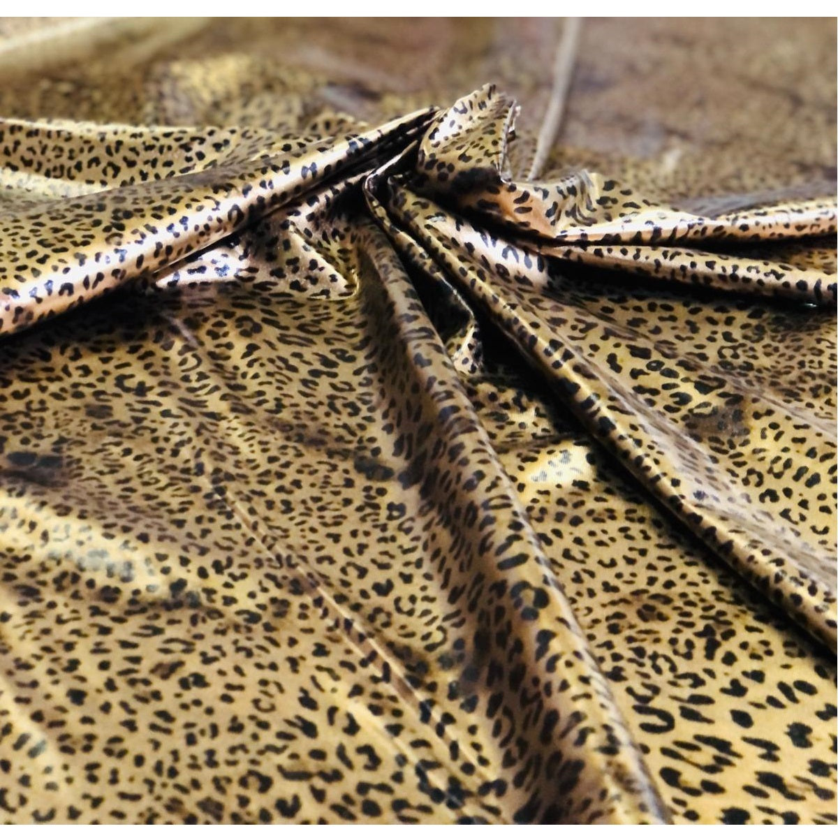 Stretch Lame - Leopard Print B