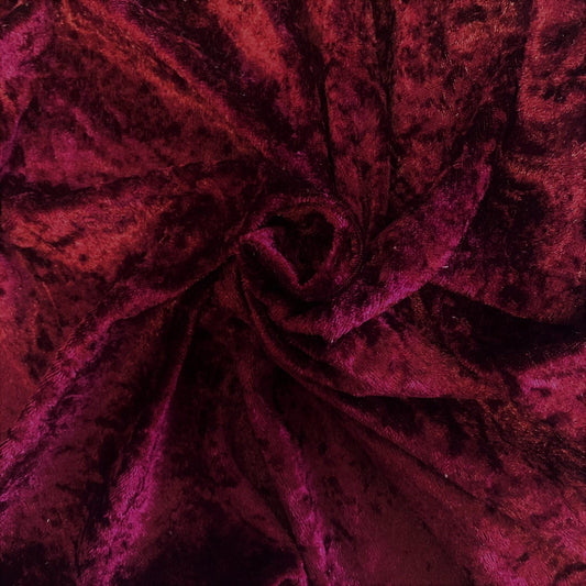 Crushed Velvet - Burgundy
