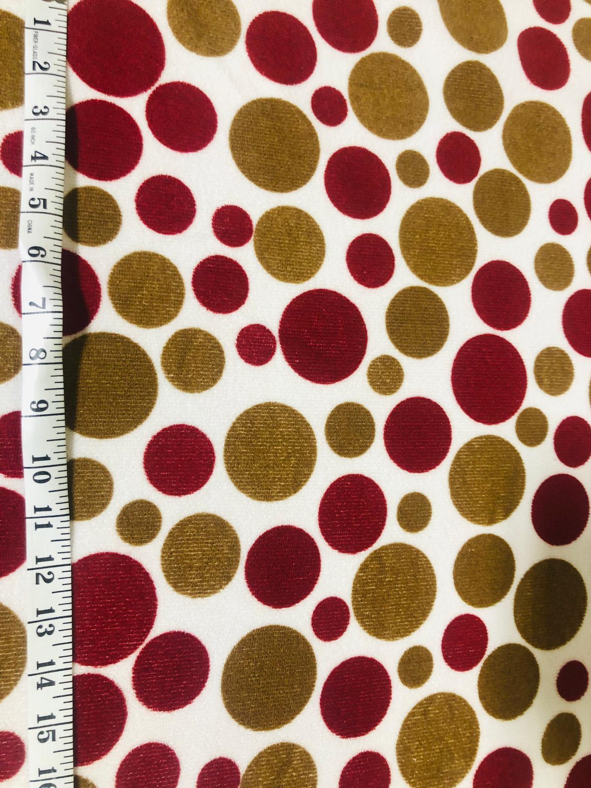 Printed Micro Terry  - Red Dots