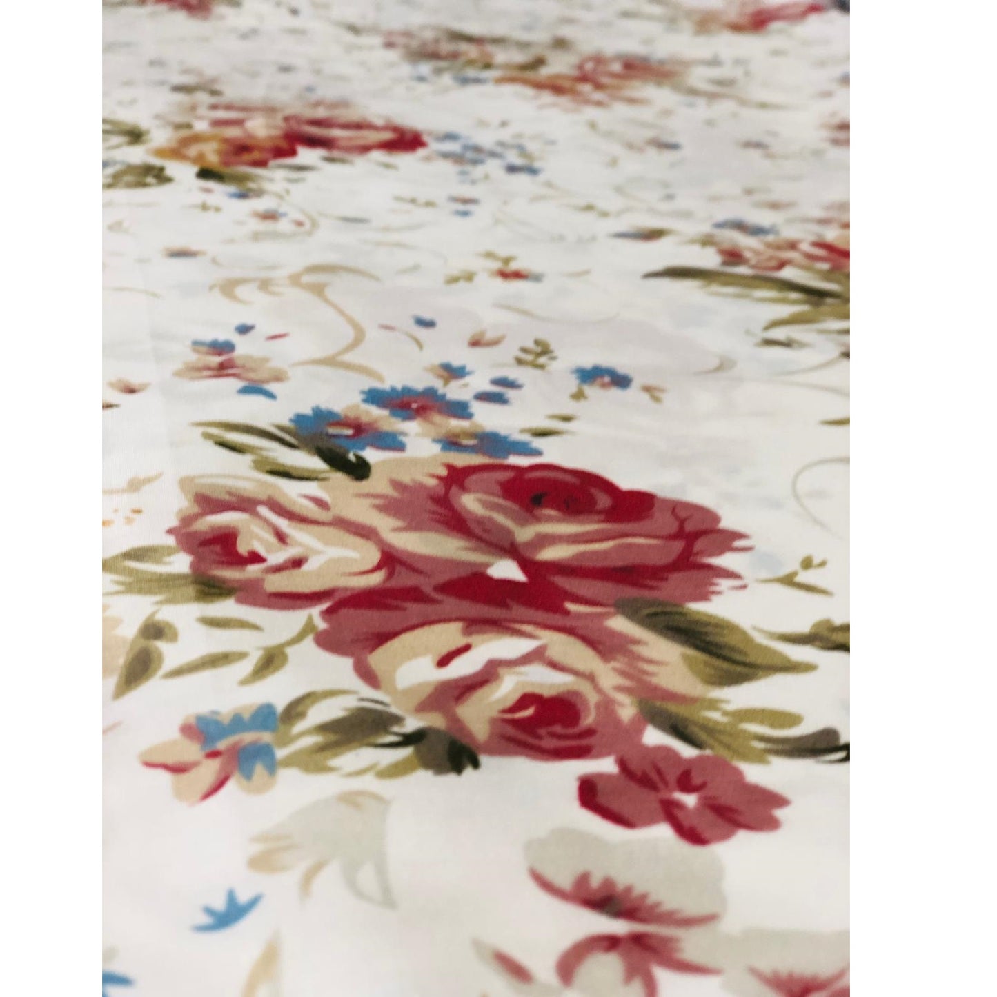 Poly Cotton Sheeting - Floral Print B (90")