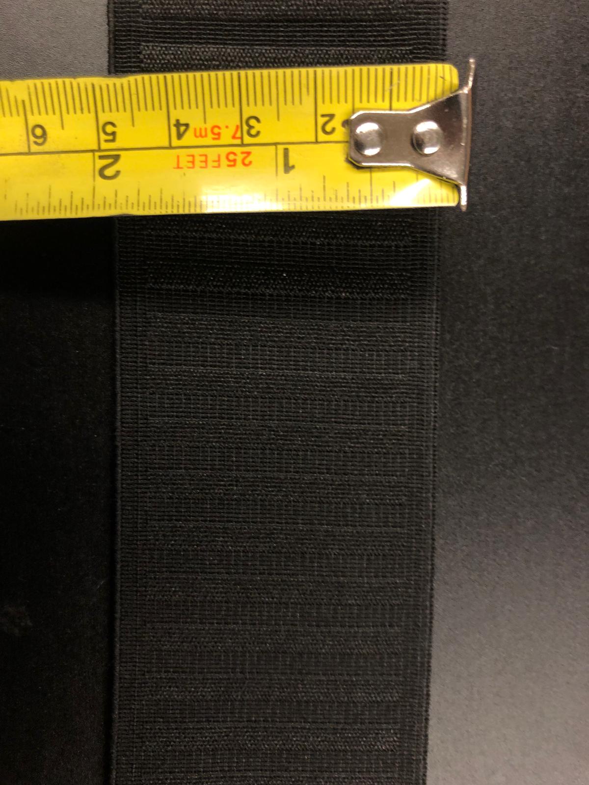 Non-Roll Elastic 2" Black- Loose