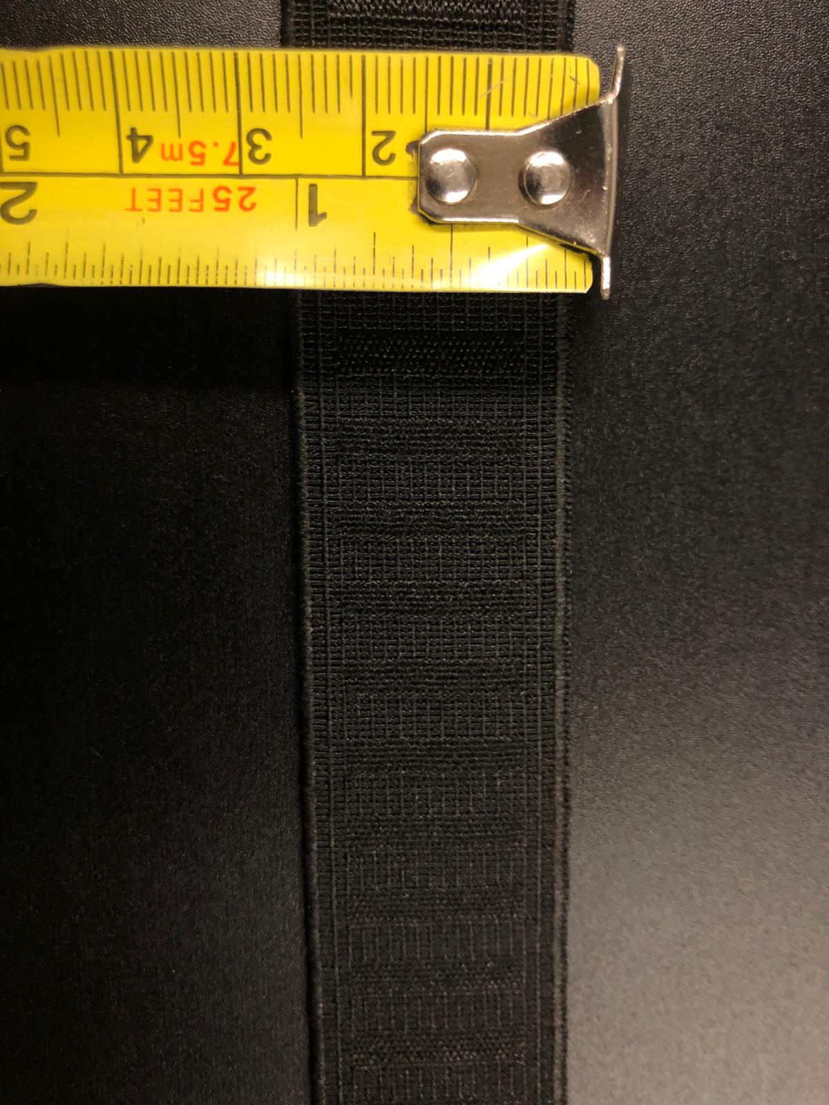 Non-Roll Elastic 1" Black- Roll/Bundle