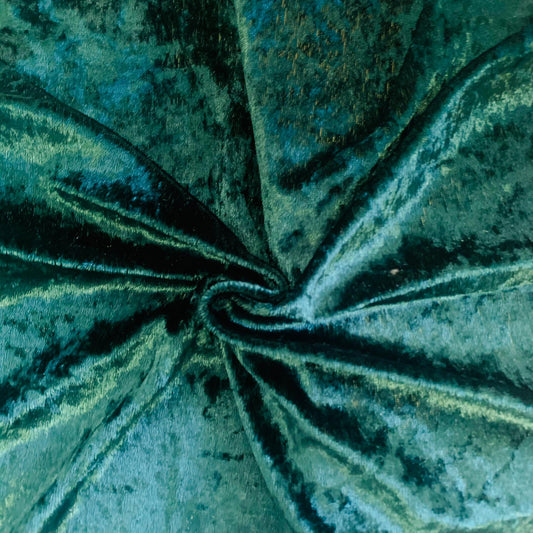 Crushed Velvet - Hunter Green