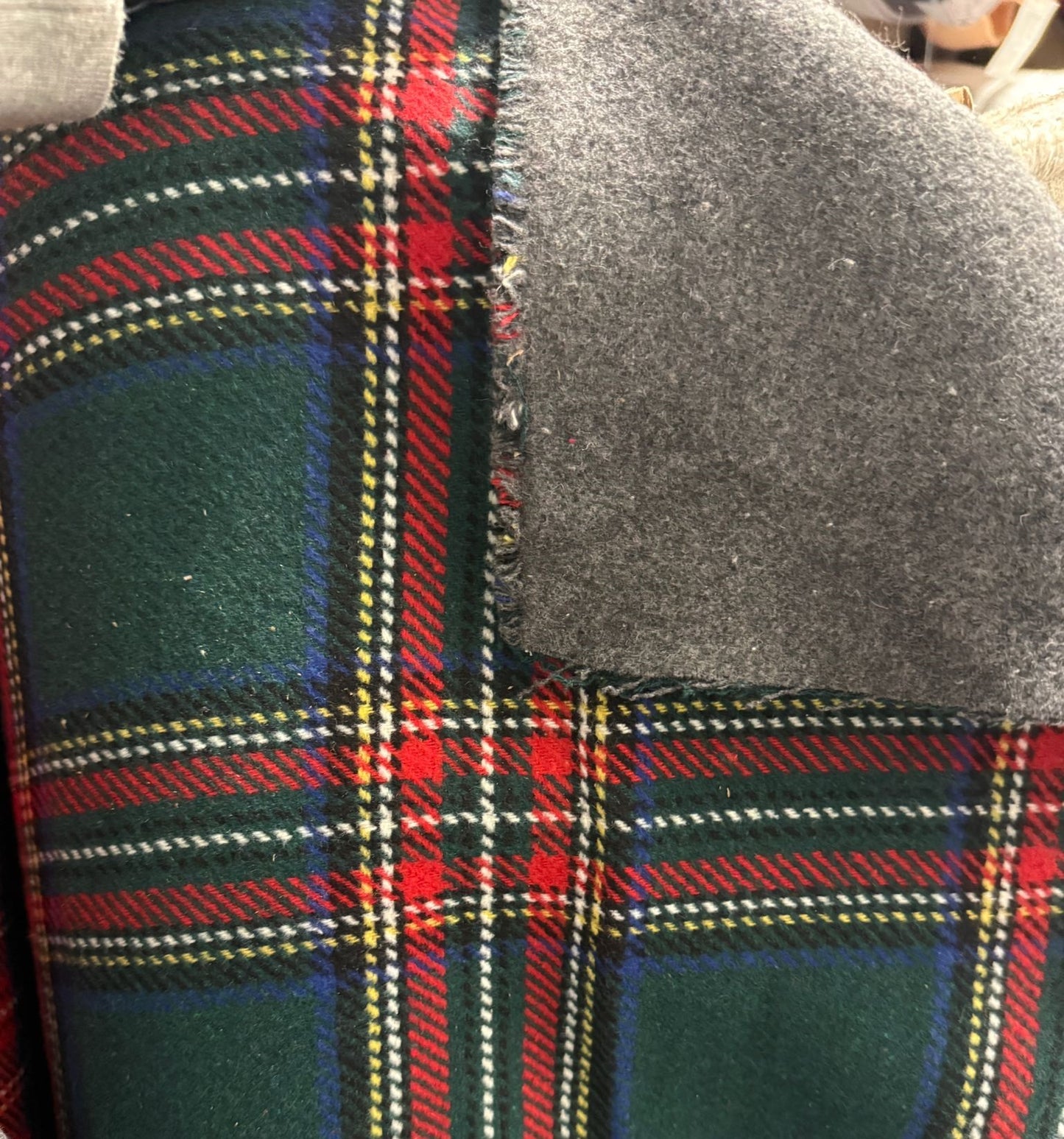 Heavy Wool Blend Plaid - Hunter Green