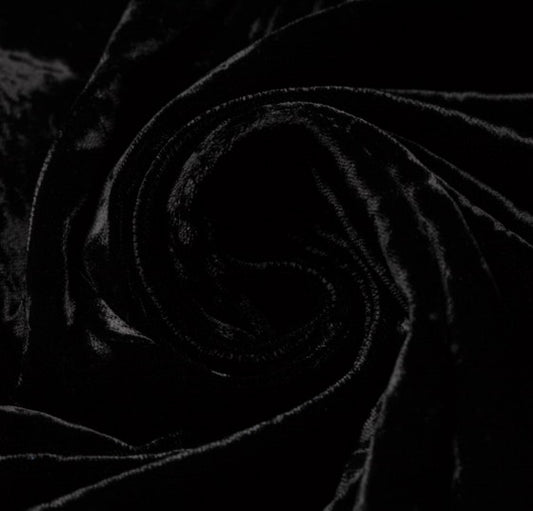 Silk Velvet - Black (110cm)