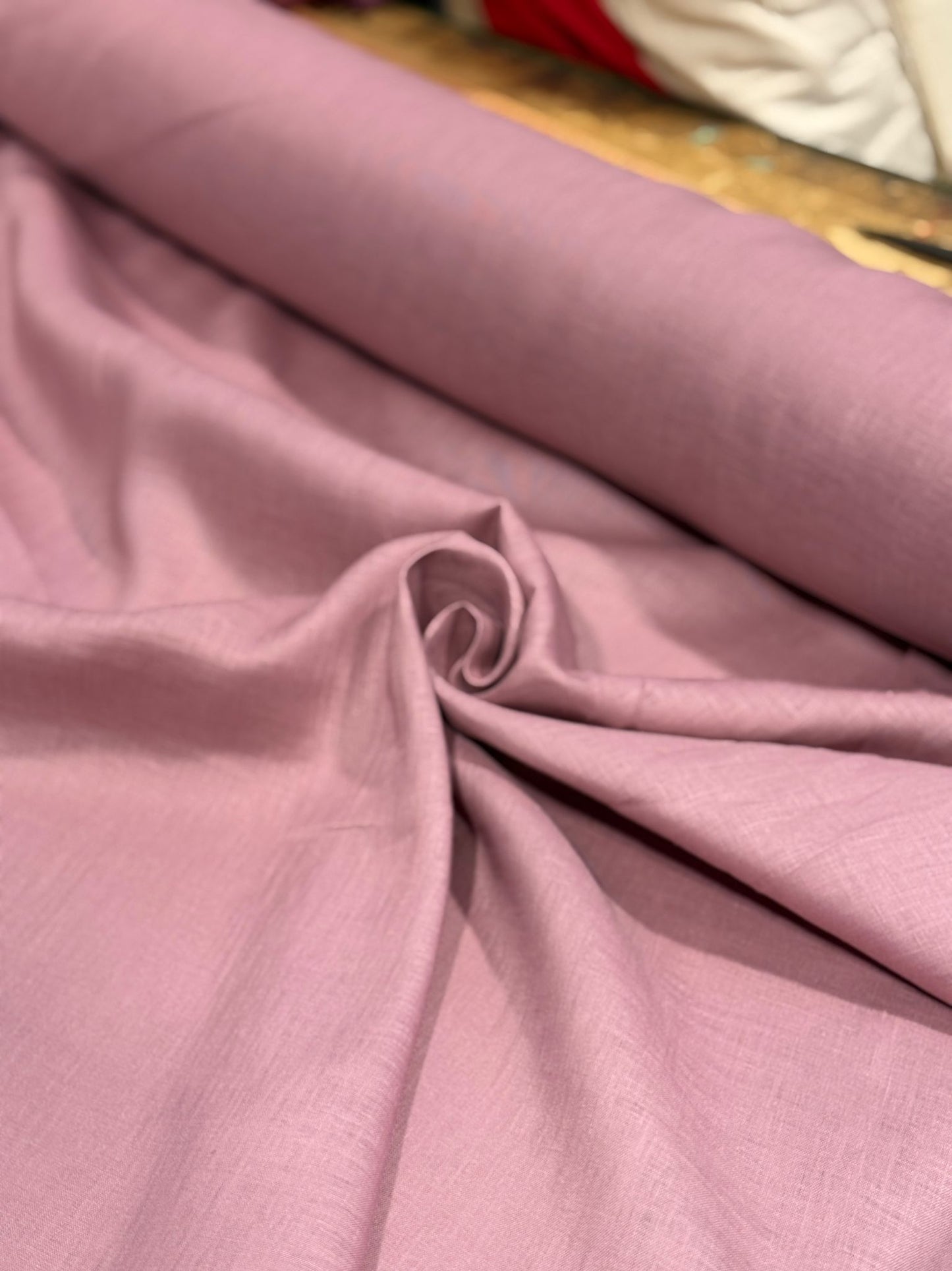 Deluxe Linen (100% Linen)- Mauve Pink