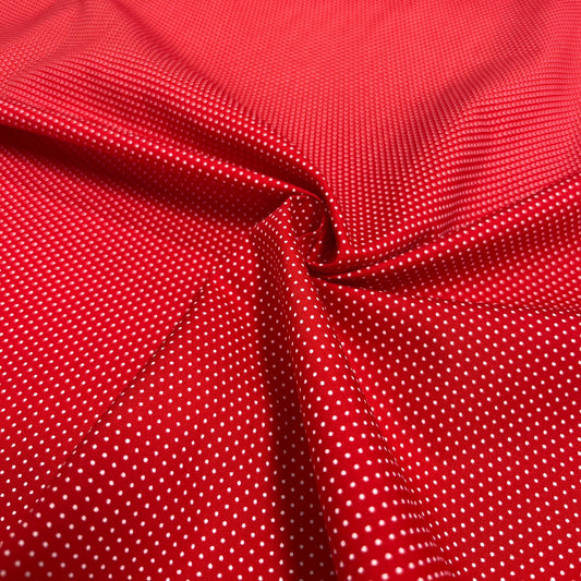 Sevenberry Cotton - Red/White Micro Dot