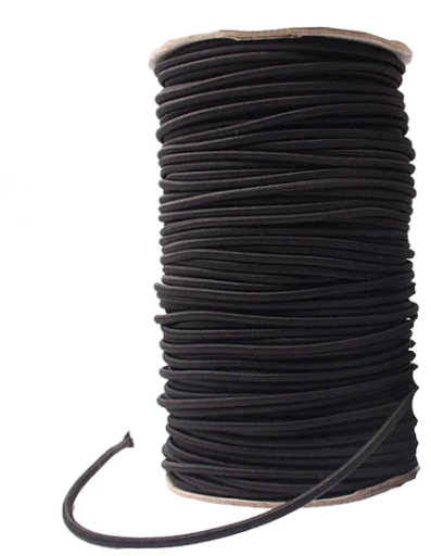 Shock Cord Elastic black - By the Metre