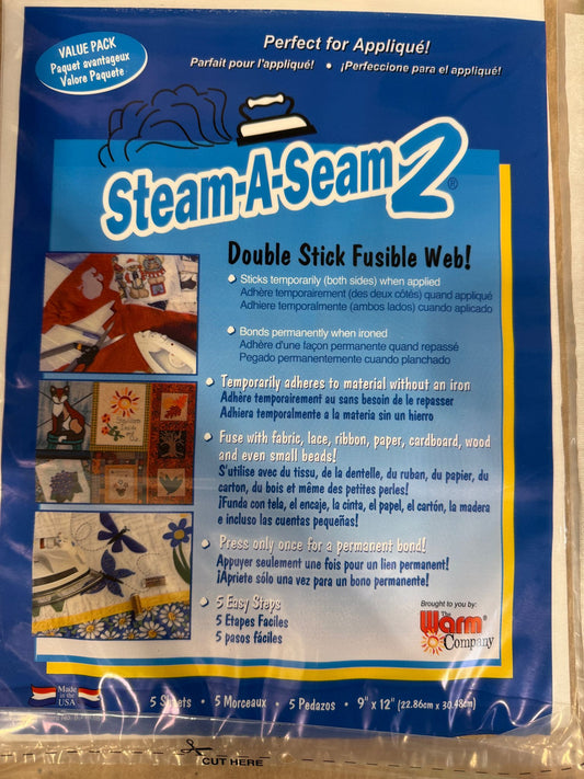 Steam-A-Seam 2 - 9" x 12" Sheets