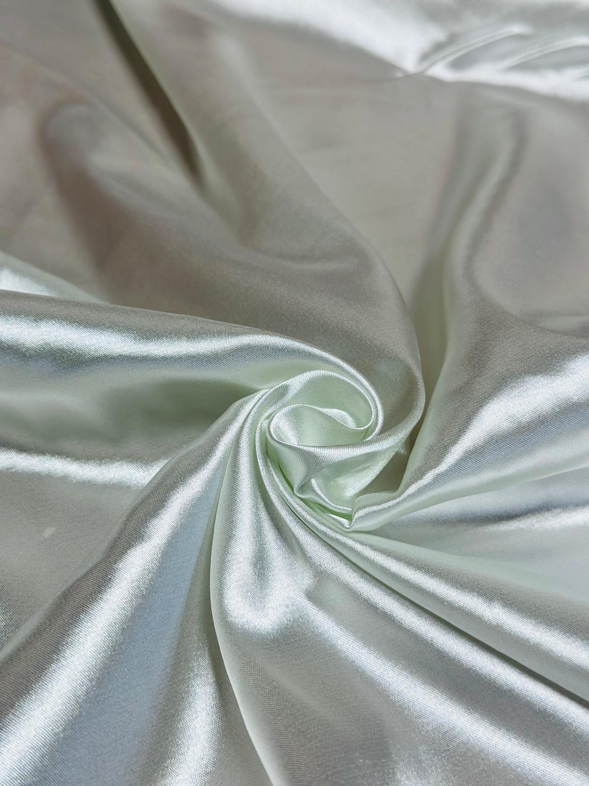 Stretch Satin - White
