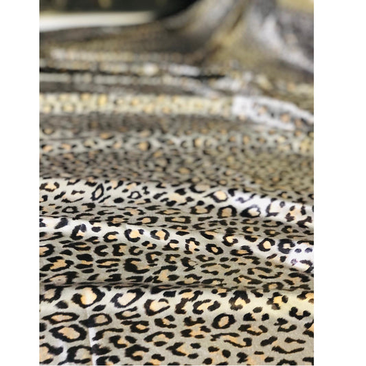 Stretch Lame - Leopard Print A