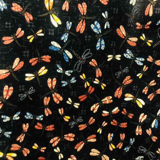 Sevenberry Cotton Print - Dragonflies B
