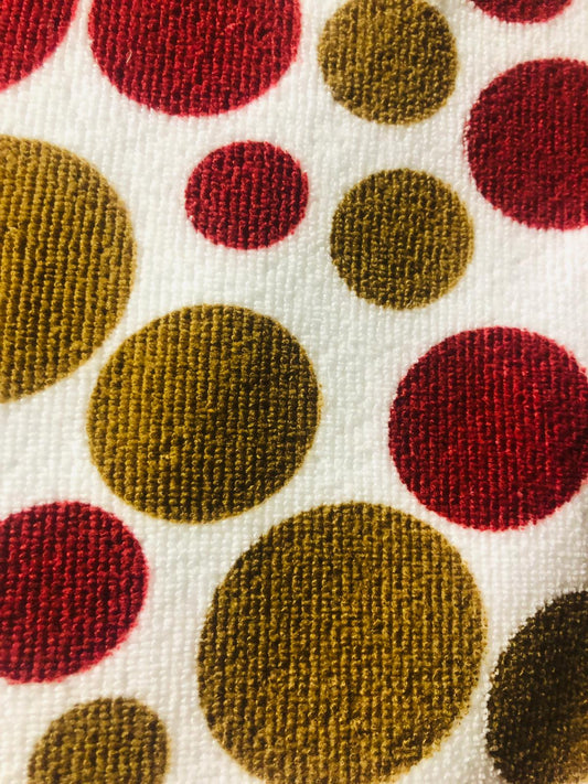 Printed Micro Terry  - Red Dots
