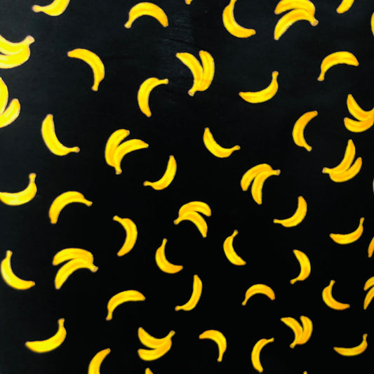 Sevenberry Cotton Print - Banana BLK