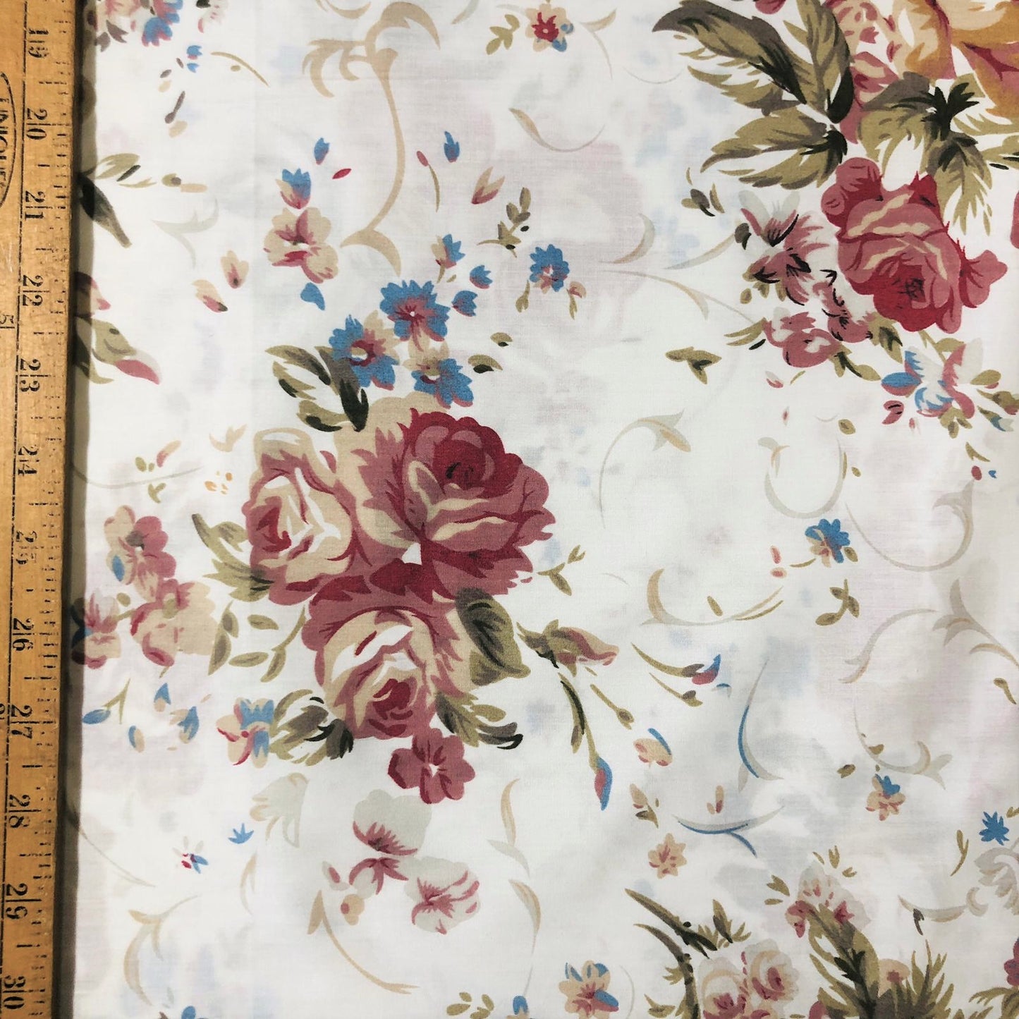 Poly Cotton Sheeting - Floral Print B (90")