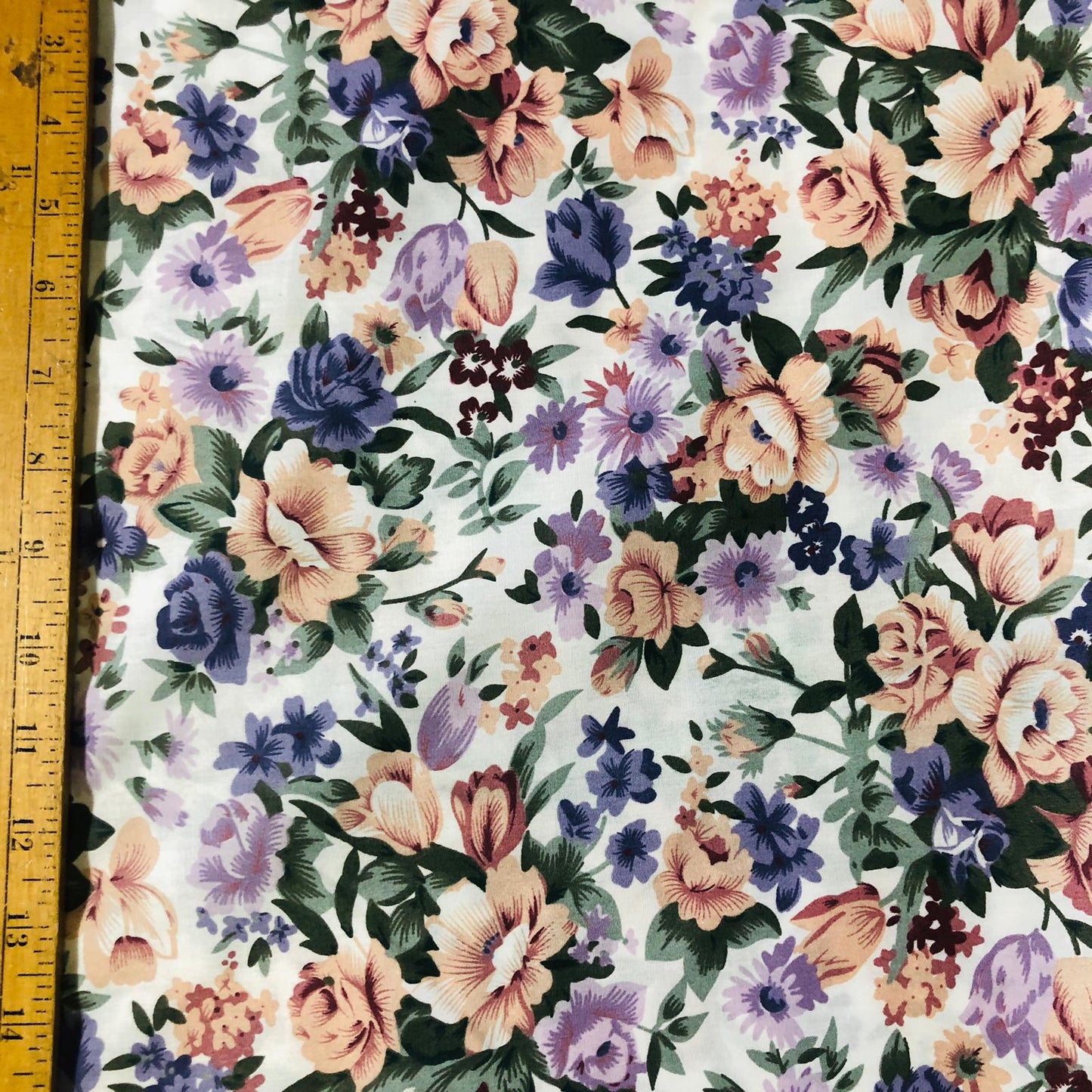 Poly Cotton Sheeting - Floral Print A (90")