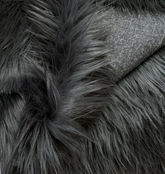 Faux Fur - Charcoal Grey
