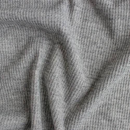 Waffle Weave Knit - Light Grey