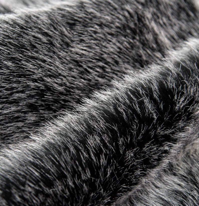 Faux Fur - Black/White Mix